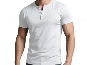 White Henley Slim Fit