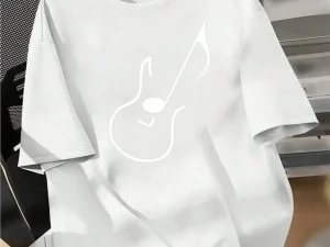 Geometric Guitar Design Shirt