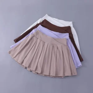 Women Tennis Pleated Skirt High Waisted Athletic Golf Skorts Workout Sports Skirts With Shorts For Women